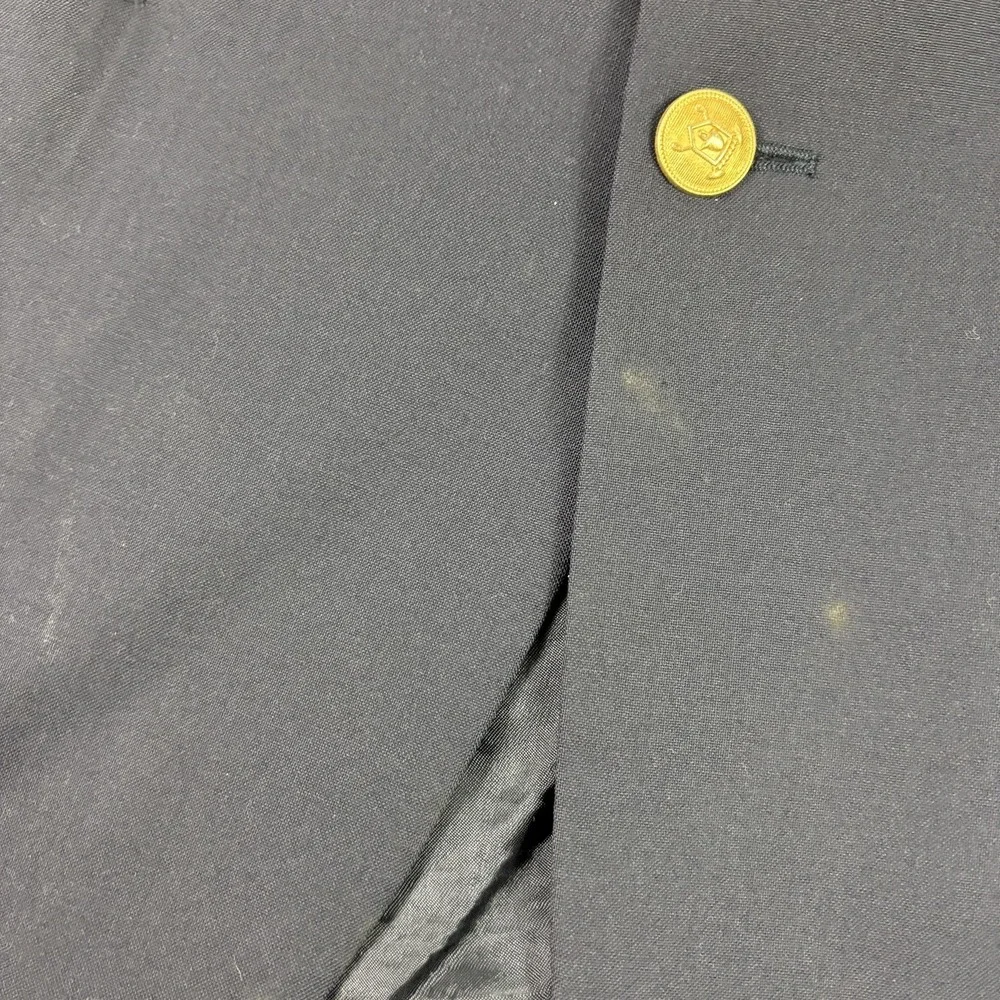 Vintage POLO University‎ Club Gold Button Blazer Mens 44R Navy Ralph Lauren USA